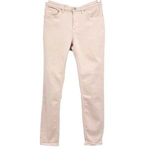 SPANX Women's The Slim-X  Stretch Mid Rise Pale Pink Cropped Jeans W28" x L26.5"